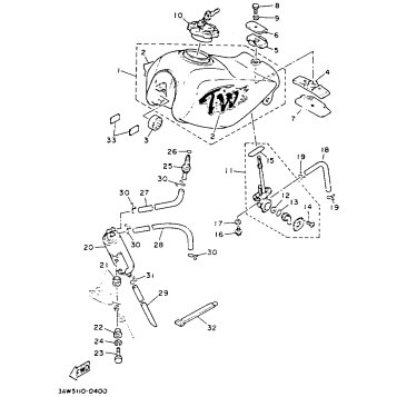 FUEL TANK CALIFORNIA MODEL ONLY