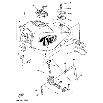 FUEL TANK NON CALIFORNIA MODEL