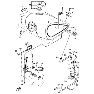 FUEL TANK CALIFORNIA MODEL ONLY