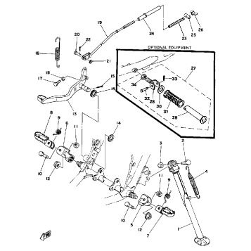 STAND - FOOTREST - BRAKE PEDAL