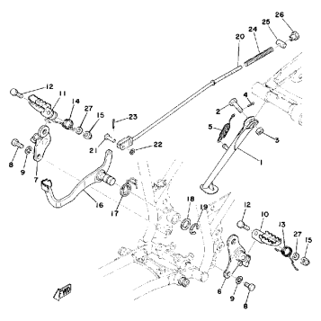 STAND - FOOTREST - BRAKE PEDAL