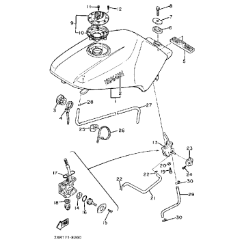 FUEL TANK NON CALIFORNIA MODEL ONLY