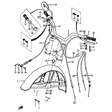 HANDLE AND FRONT FENDER