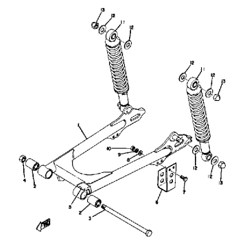 REAR ARM - REAR CUSHION YZ80A - YZ80B