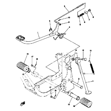 STAND - FOOTREST - BRAKE PEDAL