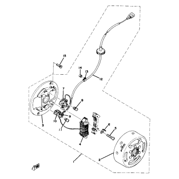 FLYWHEEL MAGNETO YZ80D