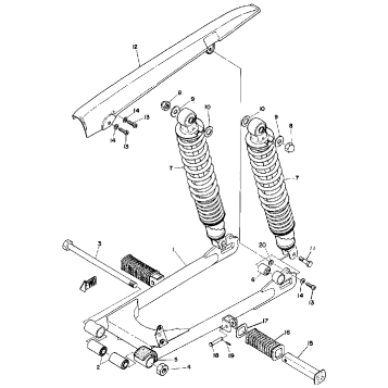 REAR ARM - REAR CUSHION - CHAIN CASE