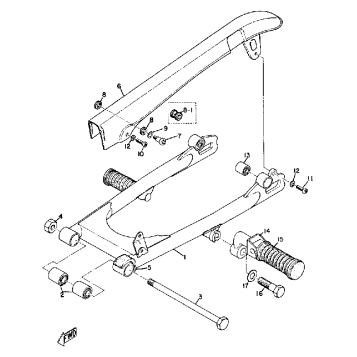 REAR ARM - CHAIN CASE