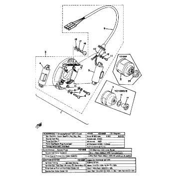 C - D - I - MAGNETO YZ100D - E - F