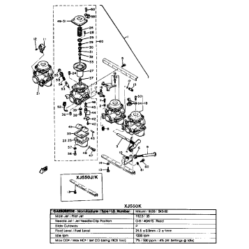 CARBURETOR XJ550H J K