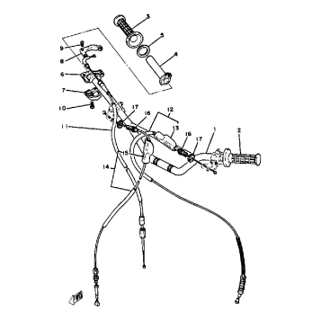 HANDLEBAR - CABLE - YZ60J - K