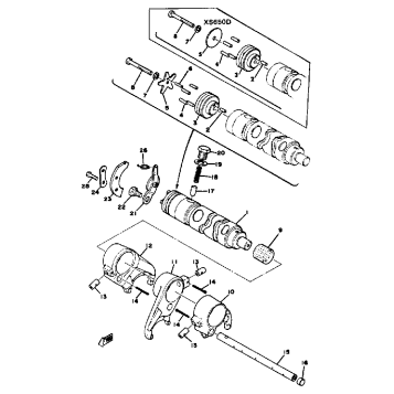 SHIFTER 1 XS650D E E006501~ F