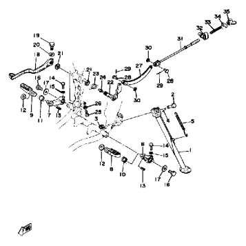 STAND - FOOTREST - BRAKE PEDAL