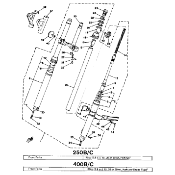 FRONT FORK 250B - C - 400B - C