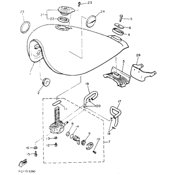 FUEL TANK NONCALIFORNIA MODEL
