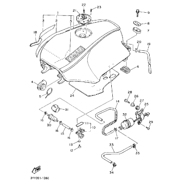 FUEL TANK NON CALIFORNIA MODEL
