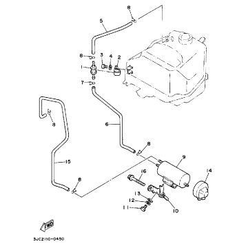 FUEL TANK 2 CALIFORNIA MODEL ONLY