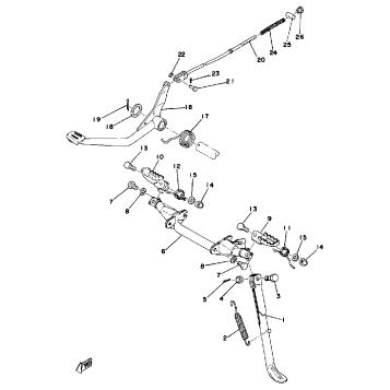 STAND-FOOTREST-BRAKE PEDAL