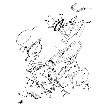 FRAME - SIDE COVER YZ125A - B