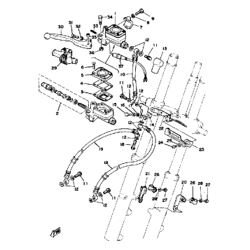 FRONT MASTER CYLINDER - BRAKE HOSE