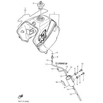 FUEL TANK CALIFORNIA MODEL ONLY