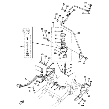 BRAKE PEDAL - REAR MASTER CYLINDER