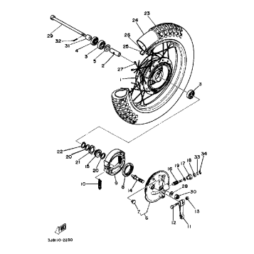 FRONT WHEEL DT80H - J - K