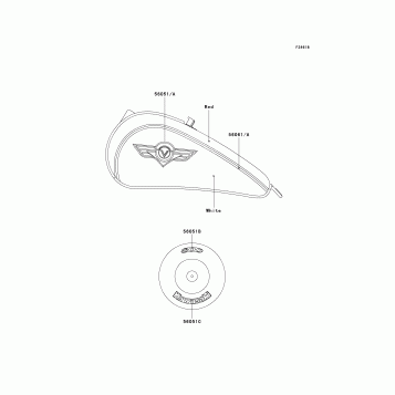 Decals(White/Red)(VN800-B1)