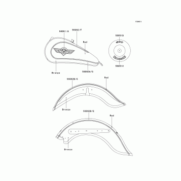 Decals(Bronze/Red)(VN800-B4)