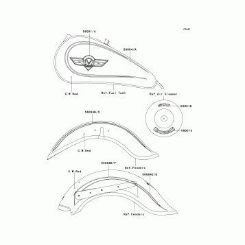 Decals(C.W.Red)(VN800-B6)