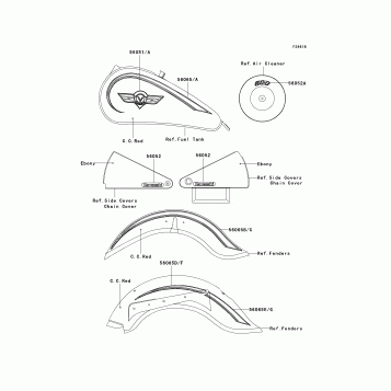 Decals(C.C.Red)(VN800-B7)