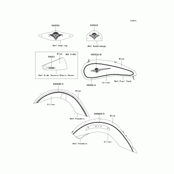 Decals(Blue/Silver)(J8F)