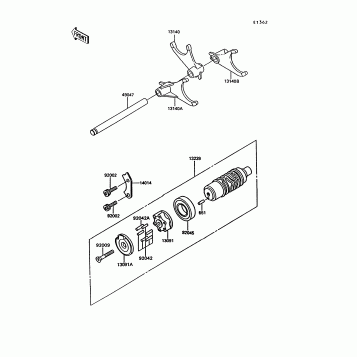 Gear Change Drum/Shift Fork(s)