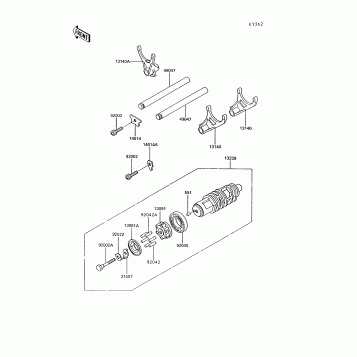 Gear Change Drum/Shift Fork(s)