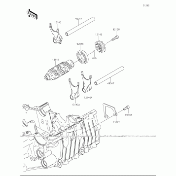 Gear Change Drum/Shift Fork(s)