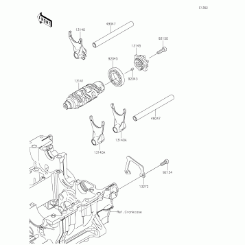 Gear Change Drum/Shift Fork(s)