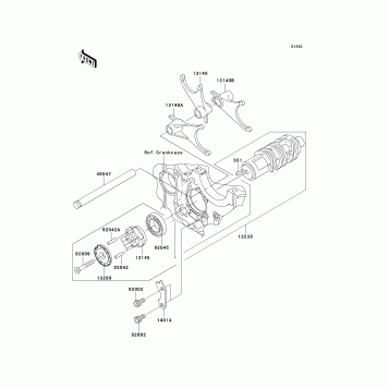 Gear Change Drum/Shift Fork(s)