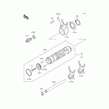 Change Drum/Shift Fork
