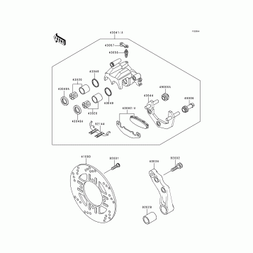 Rear Caliper(ZR550-B1/B2/B3)