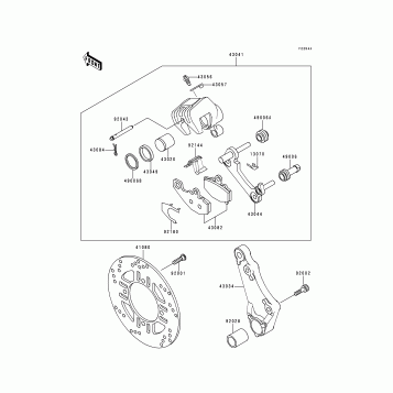 Rear Caliper(ZR550-B4)