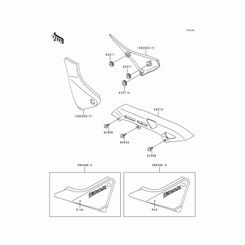 Side Cover/Chain Case(ZR550-B3)