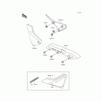 Side Cover/Chain Case(ZR550-B4)