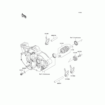 Gear Change Drum/Shift Fork(s)