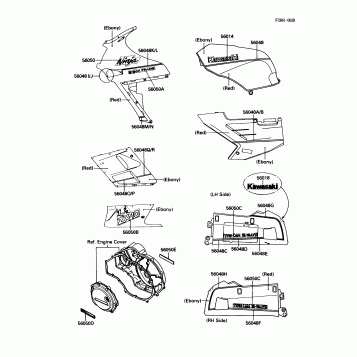 Decals(Ebony/Red)(ZX1000-B1)