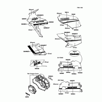 Decals(Ebony/Gray)(ZX1000-B2)