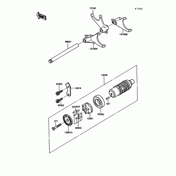 Gear Change Drum/Shift Fork(s)