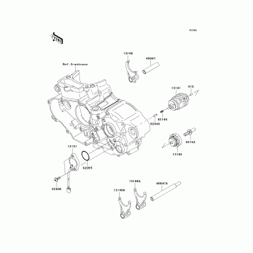 Gear Change Drum/Shift Fork(s)