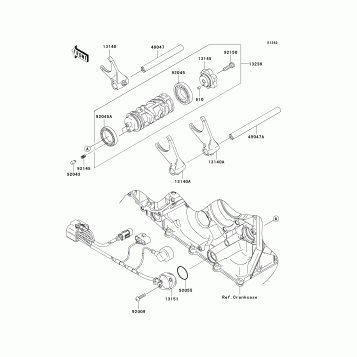 Gear Change Drum/Shift Fork(s)