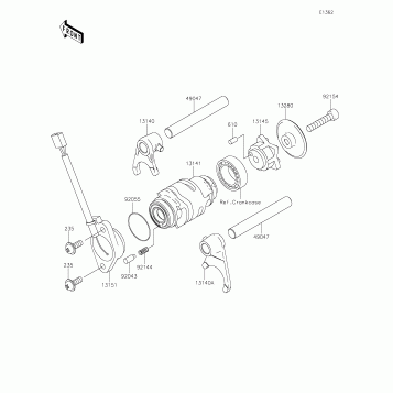 Gear Change Drum/Shift Fork(s)