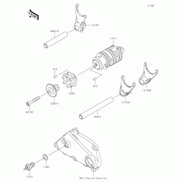 Gear Change Drum/Shift Fork(s)